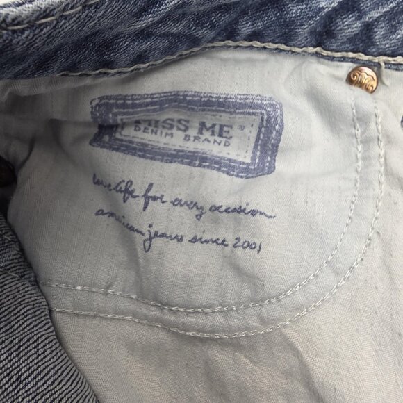 Miss Me Jeans Womens 28 Light Wash Bootcut Embroidered Back Distressed JE1205BL - Picture 10 of 16